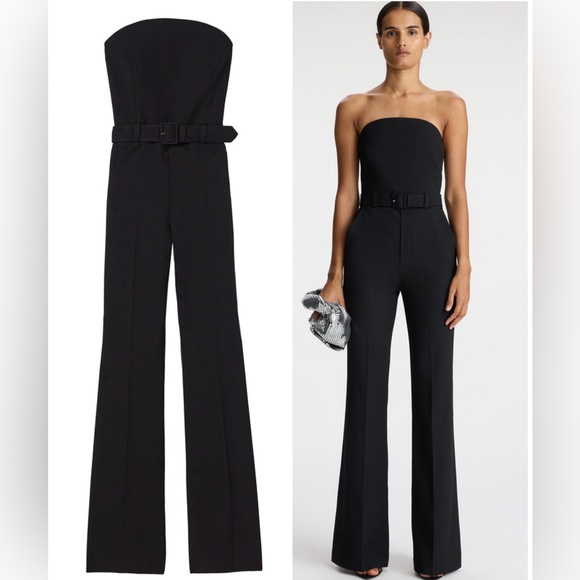 ALC Kate Strapless Jumpsuit In Black
